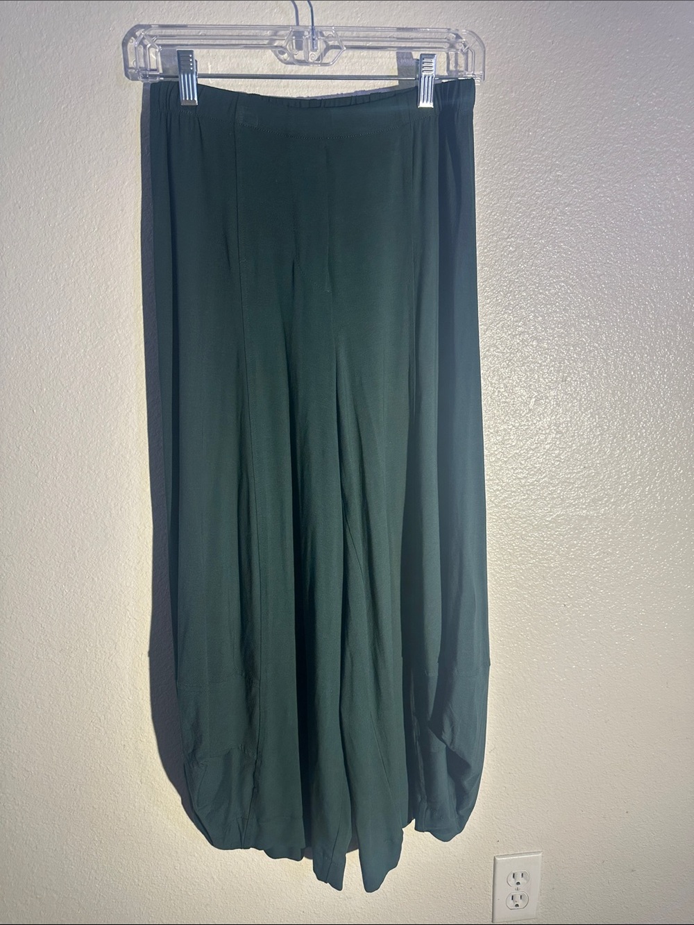 Women's Wide-Leg Palazzo Pants in Deep Green